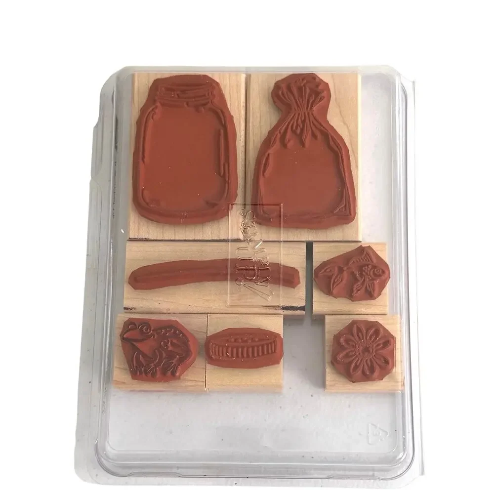 Stampin’ Up set of 7 rubber stamps Please”all wrapped up” collection